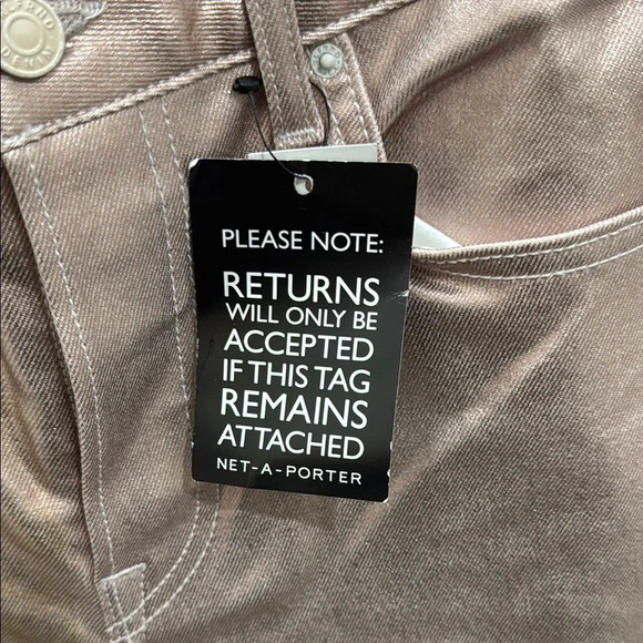 NWT GRLFRND Karolina Pink Metallic Skinny Jeans Size 27 Festival Disco Luxury - Picture 5 of 16